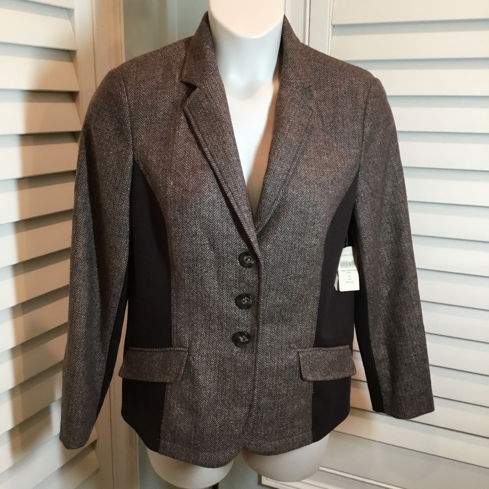 NWT Coldwater Creek Brown Wool Jacket Size 12